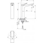 Ideal Standard Conca Bateria umywalkowa wysoka jednouchwytowa bez korka Gold BC758A2