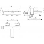 Ideal Standard Conca Bateria wannowo-natryskowa ścienna Gold BC762A2