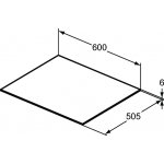 Ideal Standard Conca Blat ceramiczny do szafki podumywalkowej 60x50,5 cm Szary kamień T3969DI