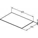 Ideal Standard Conca Blat ceramiczny do szafki podumywalkowej 80x50,5 cm Marmur Black Desire T3970DG