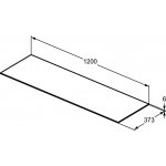 Ideal Standard Conca Blat ceramiczny pod umywalkę 1200x373 mm Szary Kamień T4347DI