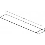 Ideal Standard Conca Blat ceramiczny pod umywalkę 2000x373 mm Szary Kamień T4349DI