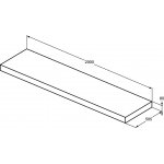 Ideal Standard Conca Blat pod umywalkę 2000x505 mm Pomarańczowy mat T4000Y3