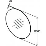Ideal Standard Conca Lustro okrągłe podświetlane Ø 60 cm T3957BH