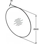 Ideal Standard Conca Lustro okrągłe podświetlane Ø 80 cm T3958BH