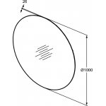 Ideal Standard Conca Lustro okrągłe podświetlane Ø 100 cm T3959BH
