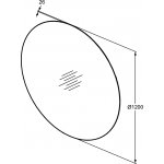 Ideal Standard Conca Lustro okrągłe podświetlane Ø 120 cm T3960BH
