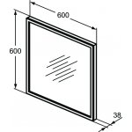 Ideal Standard Conca Lustro kwadratowe podświetlane 60x60 cm T3965BH