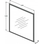 Ideal Standard Conca Lustro kwadratowe podświetlane 120x120 cm T3968BH
