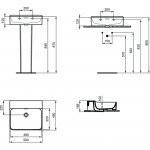 Ideal Standard Conca Postument do umywalki Biały T388101