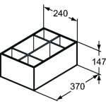 Ideal Standard Conca Przegródka do szuflady duża Antracyt mat T3979Y2