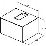 Ideal Standard Conca Szafka pod umywalkę 600x505 mm Pomarańczowy mat T3928Y3