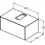 Ideal Standard Conca Szafka pod umywalkę 800x505 mm Opalany ciemny dąb T3929Y4