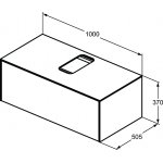 Ideal Standard Conca Szafka pod umywalkę 1000x505 mm Biały mat T3930Y1