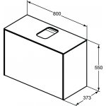 Ideal Standard Conca Szafka pod umywalkę 800x373 mm Jasny dąb T3935Y6