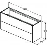 Ideal Standard Conca Szafka pod umywalkę 1200x373 mm bez blatu Biały mat T3951Y1