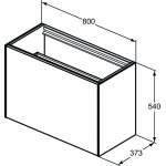 Ideal Standard Conca Szafka pod umywalkę bez blatu 800x373 mm Pomarańczowy mat T3994Y3