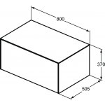 Ideal Standard Conca Szafka pod umywalkę 800x505 mm Pomarańczowy mat T4312Y3