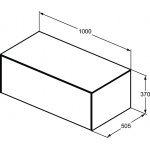 Ideal Standard Conca Szafka pod umywalkę 1000x505 mm Pomarańczowy mat T4313Y3