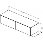 Ideal Standard Conca Szafka pod umywalkę 1600x505 mm Pomarańczowy mat T4315Y3