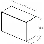 Ideal Standard Conca Szafka pod umywalkę 800x373 mm Pomarańczowy mat T4318Y3