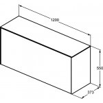 Ideal Standard Conca Szafka pod umywalkę 1200x373 mm Pomarańczowy mat T4320Y3