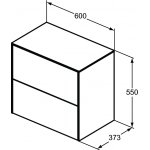Ideal Standard Conca Szafka pod umywalkę 600x373 mm Biały mat T4327Y1