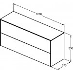Ideal Standard Conca Szafka pod umywalkę 1200x373 mm Biały mat T4330Y1