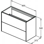 Ideal Standard Conca Szafka pod umywalkę bez blatu 800x373 Pomarańczowy mat T4352Y3