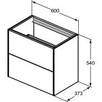 Ideal Standard Conca Szafka pod umywalkę bez blatu 600x373 Antracyt mat T4354Y2