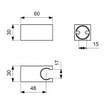 Ideal Standard Conca Uchwyt ścieny na słuchawkę Chrom BC770AA