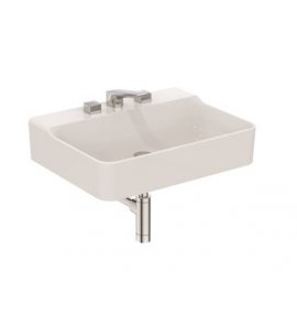 Ideal Standard Conca Umywalka ścienna 600x450 mm 3-otworowa bez otworu przelewowego Biały T379101 w cenniku jest na czerwono 