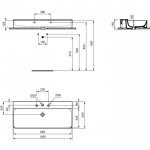 Ideal Standard Conca Umywalka ścienna 1000x450 mm z 3-otworami na baterię Biały T383601