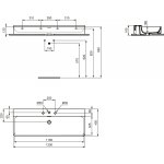 Ideal Standard Conca Umywalka ścienna 1200x450 mm z 3-otworami na baterię Biały T384301