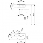 Ideal Standard Connect Arc Umywalka ścienna 35x26 cm biała E791201