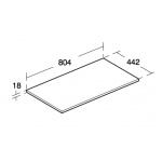 Ideal Standard Connect Air Blat 80 cm do umywalek nablatowych, ciemnobrązowy mat