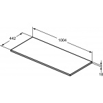 Ideal Standard Connect Air Blat 100 cm do umywalek nablatowych, jasnobrązowe drewno E0851UK