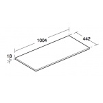 Ideal Standard Connect Air Blat 100 cm do umywalek nablatowych, ciemnobrązowy mat E0851VY
