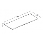 Ideal Standard Connect Air Blat 120 cm do umywalek nablatowych, jasnobrązowe drewno E0852UK