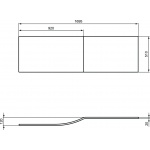 Ideal Standard Connect Air Panel przedni 170 cm, bez zestawu montażowego E108401