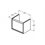 Ideal Standard Connect Air Szafka 50 cm pod umywalkę biały lakier E0817B2