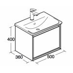 Ideal Standard Connect Air Szafka 50 cm pod umywalkę ciemnobrązowy E0817VY
