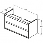 Ideal Standard Connect Air Szafka 100 cm pod umywalkę biały jakier E0821B2