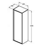 Ideal Standard Connect Air Szafka wisząca, odwracalna biały lakier E0834KN