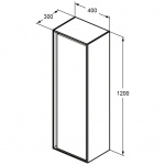 Ideal Standard Connect Air Szafka niska, odwracalna ciemnobrązowy mat E0834VY
