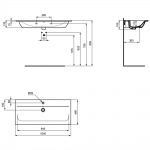Ideal Standard Connect Air Umywalka z powierzchniami bocznymi 104 cm E027401