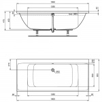 Ideal Standard Connect Air Wanna prostokątna DUO 180 x 80 cm, do zabudowy, biały E106701