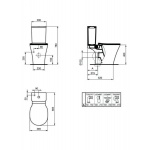Ideal Standard Connect Air Zbiornik do kompaktu Cube, zbiornik 3/4,5 l E073401