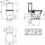 Ideal Standard Connect Air Zbiornik do kompaktu Arc, zbiornik 3/6 l, E073701