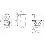 Ideal Standard Connect Arc Zbiornik do kompaktu ARC, zbiornik 3/6 l, dopływ wody z boku E7861MA